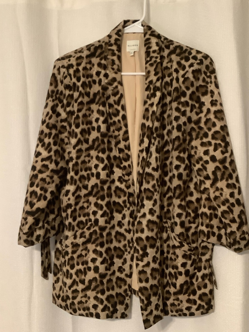Ellison Leopard Print Blazer Jacket in Tan and Brown